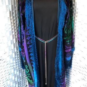 Purple and Turquoise Blue Rhinestone Belts  Crystal  GUC